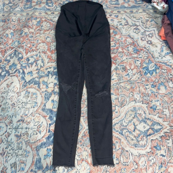 Madewell Maternity Over the Belly Skinny Jeans in Black Sea SZ 26 VGUC - Picture 3 of 10